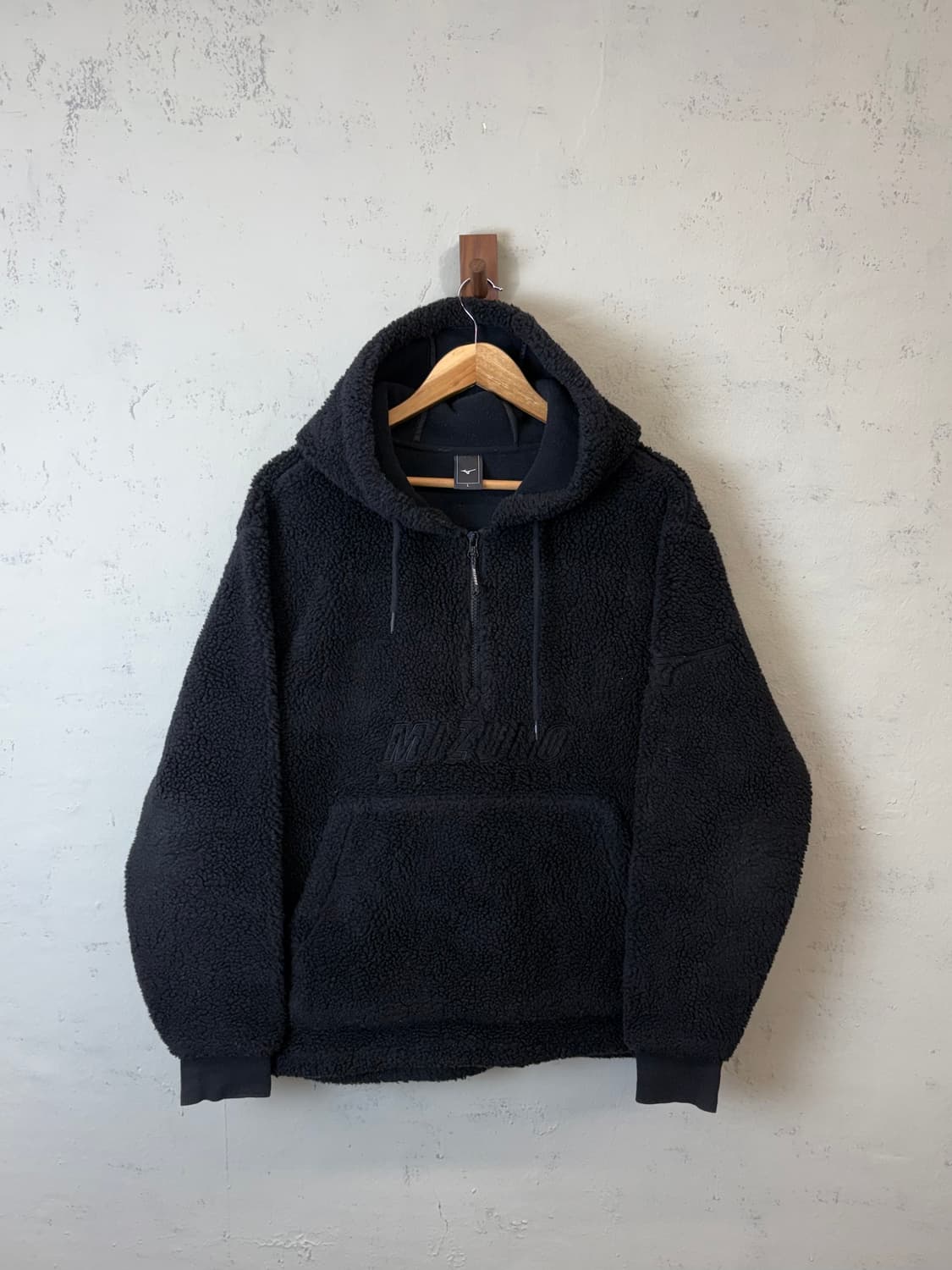 미즈노 보아 반집업 후리스 블랙 상품이미지1