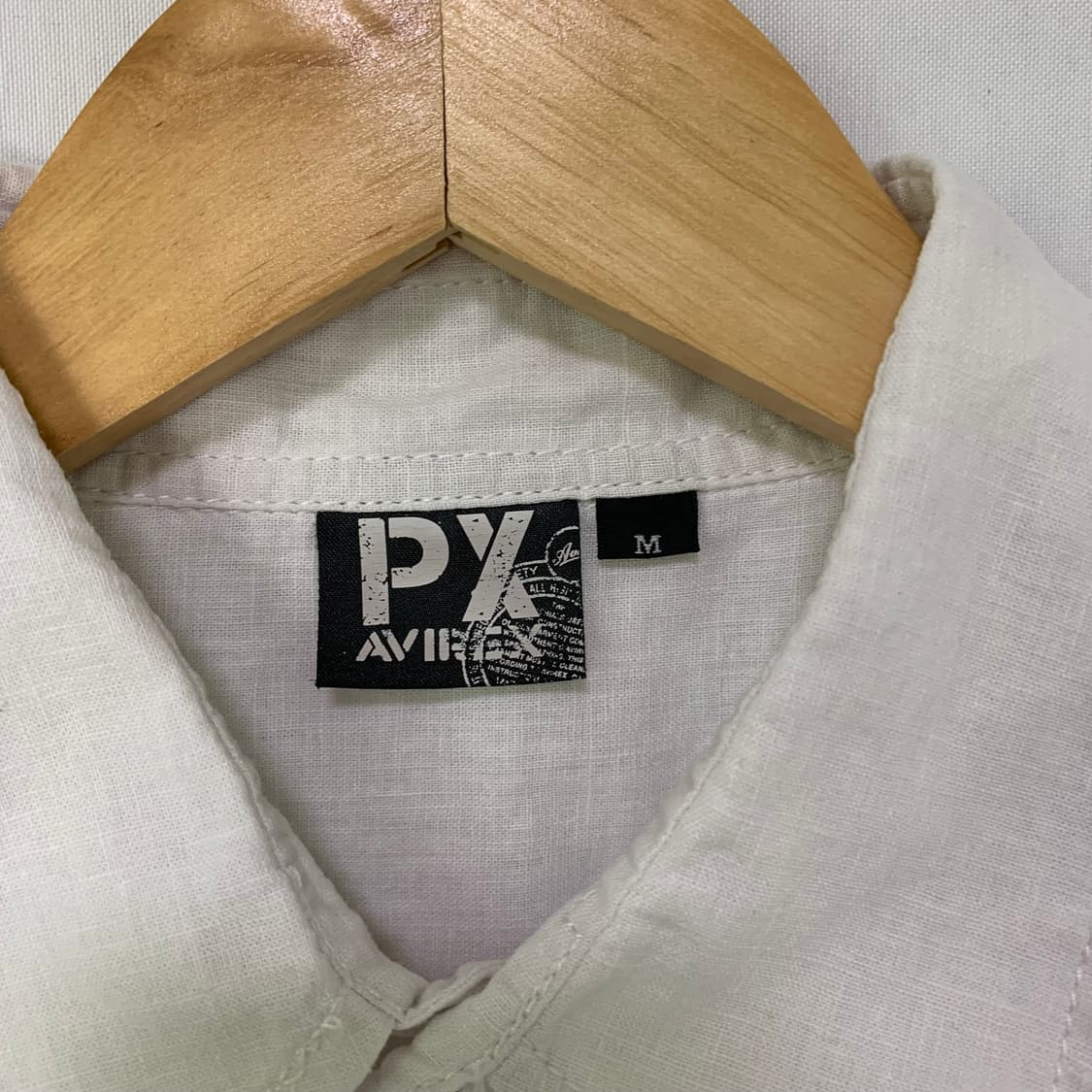 AVIREX 아비렉스 미해군 로고 프린팅 린넨 반팔 셔츠 빈티지 남녀공용 상품이미지8