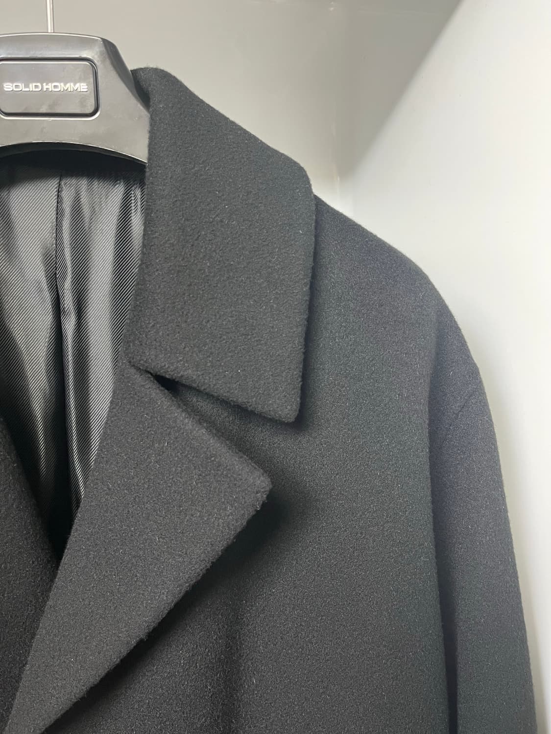 솔리드옴므 블랙 캐시미어 로브 코트 46사이즈 상품이미지3