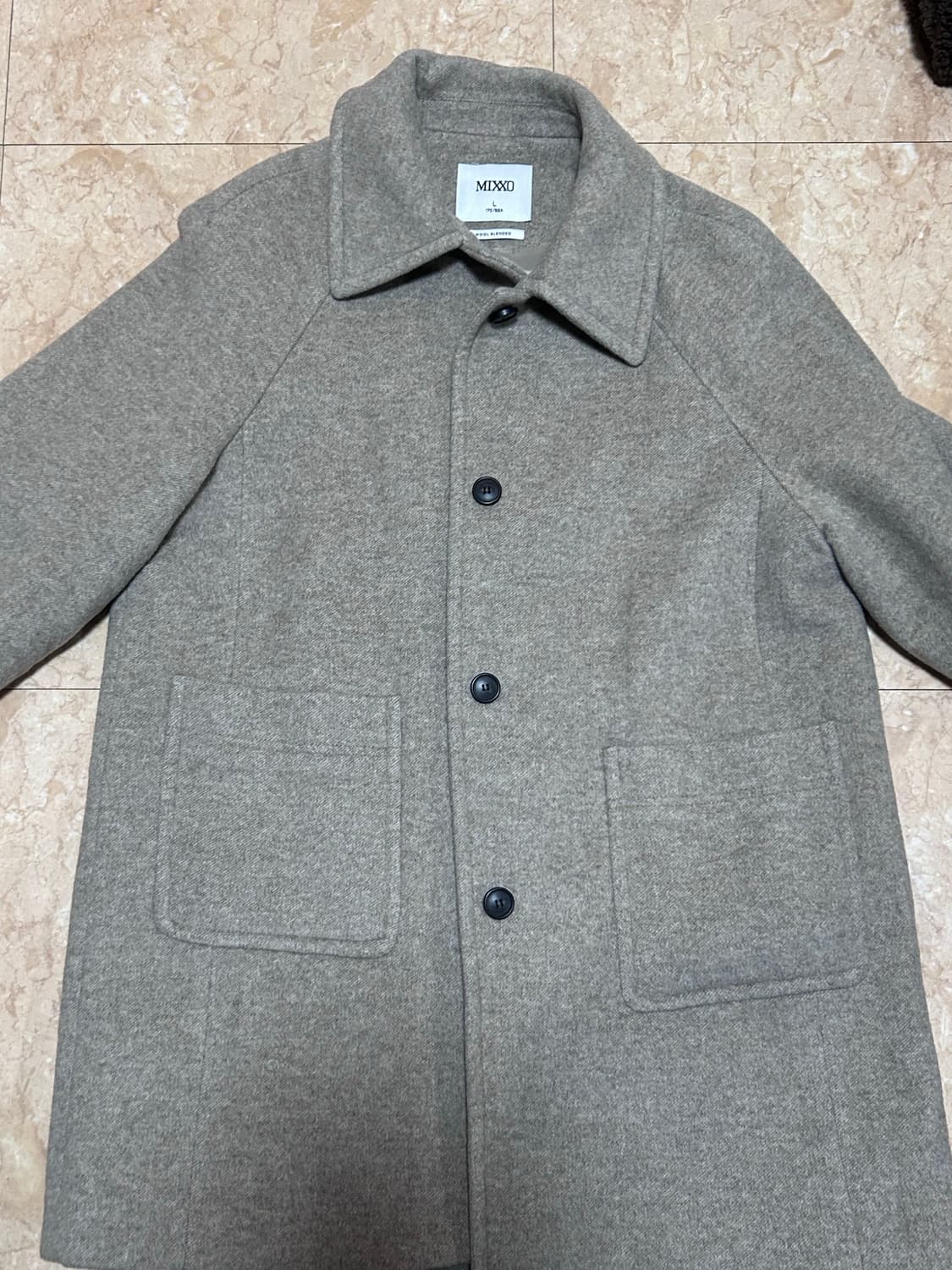 [사이즈L] 미쏘 하프코트 베이지 상품이미지1