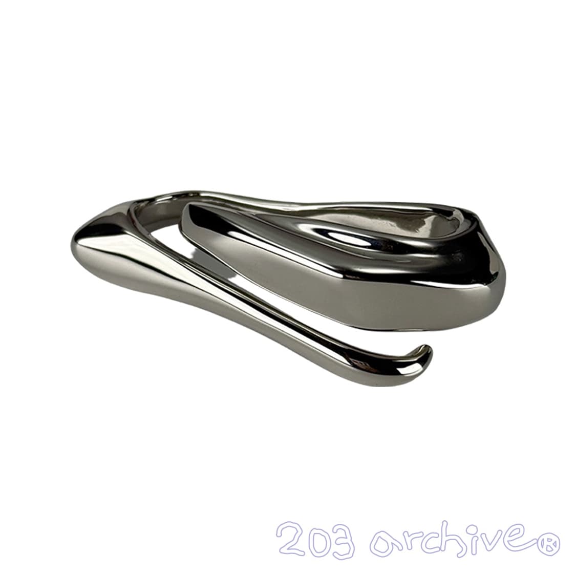 알렉산더 맥퀸 쓰리핑거 비대칭 실버 링 상품이미지3