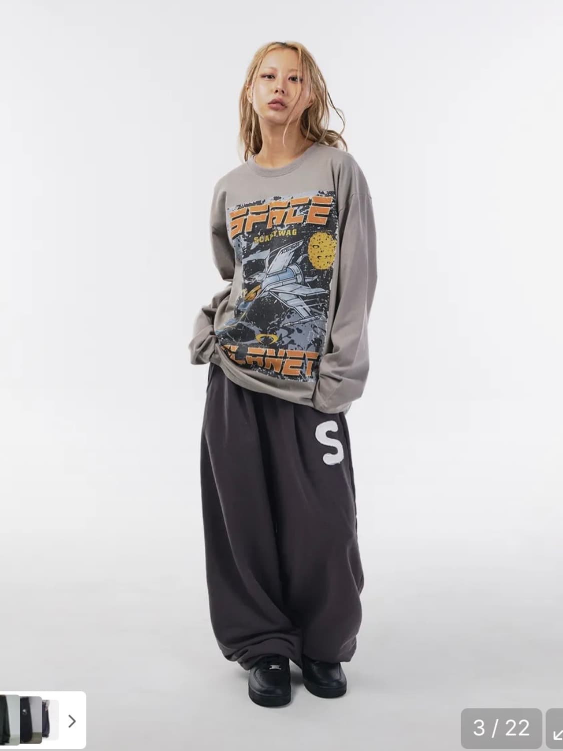 스켈리웩 로고 아플리케 스웨트 팬츠 M 상품이미지2