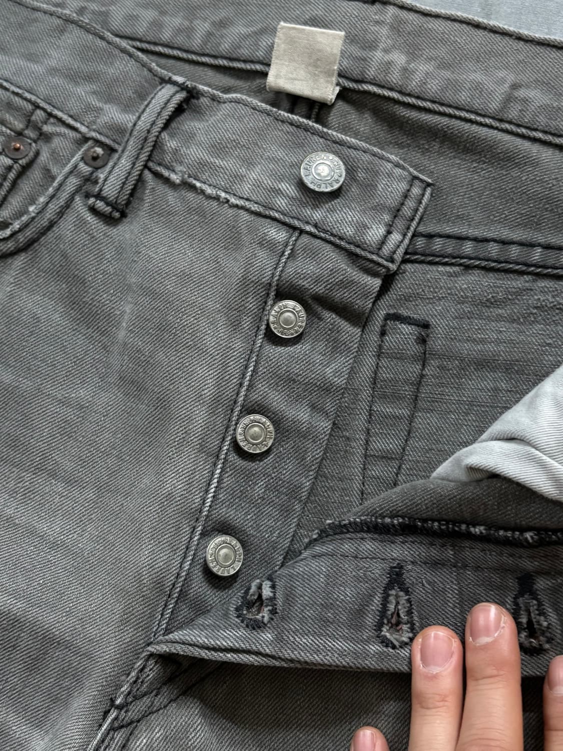 RRL 더블알엘 워싱 데님 그레이 팬츠 상품이미지6