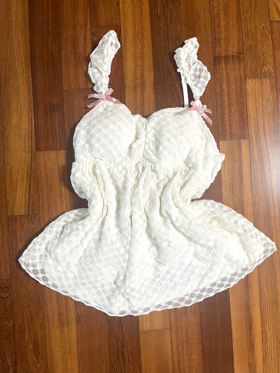 [무료나눔] 히메가루 리본 나시 원피스 로걀탑슬리브리스리즈리사깔빈티지잠옷 상품이미지1