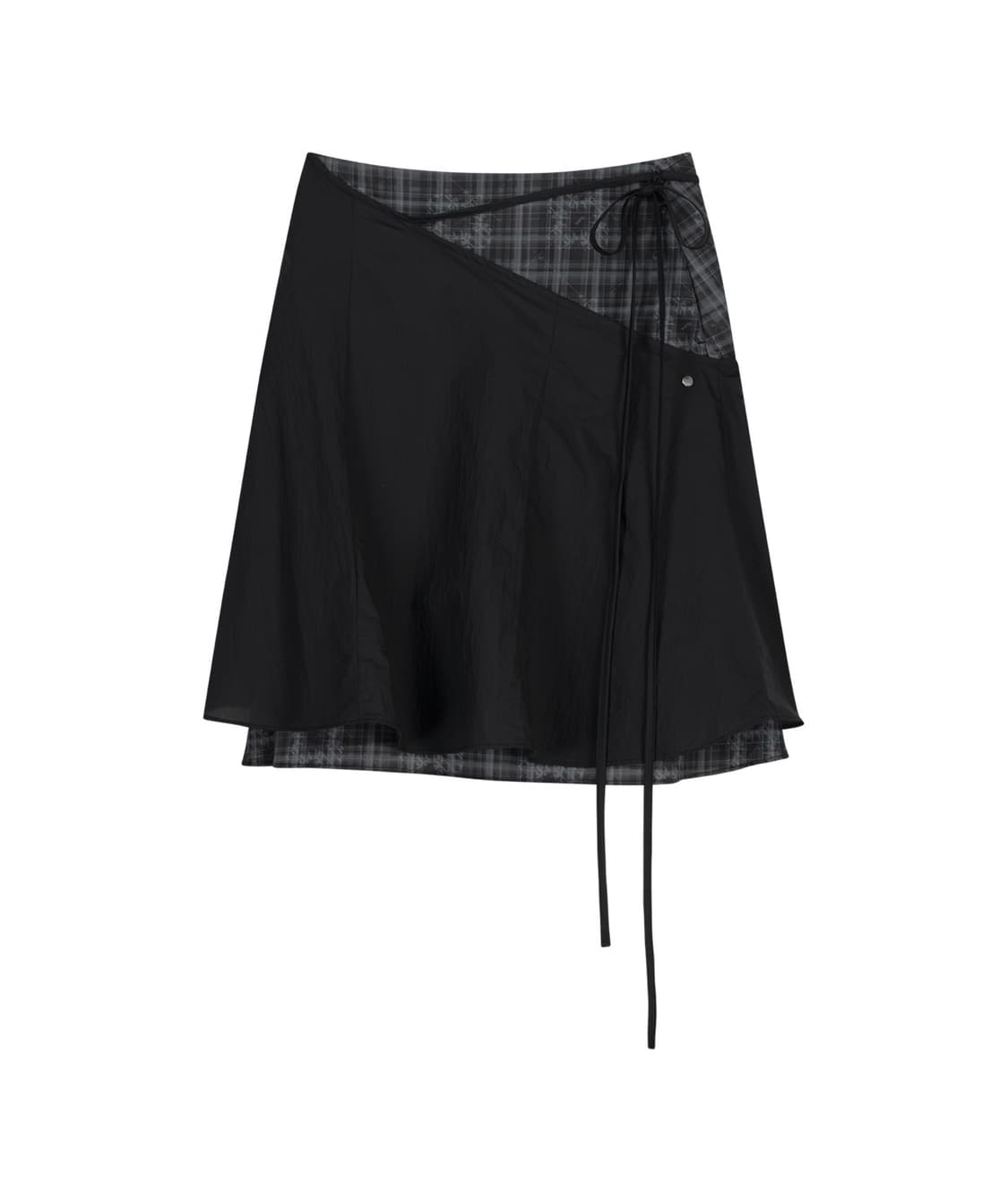  Layered Strap Flare Skirt / Black 상품이미지1