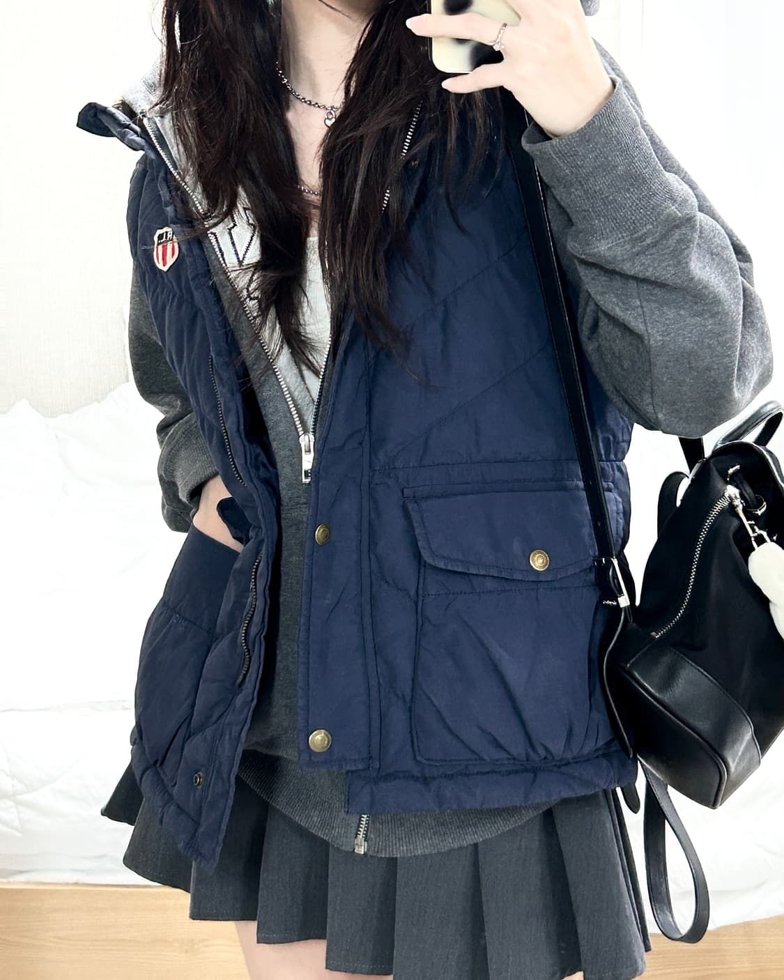 폴로 진스 패치로고 덕다운 패딩조끼 상품이미지3