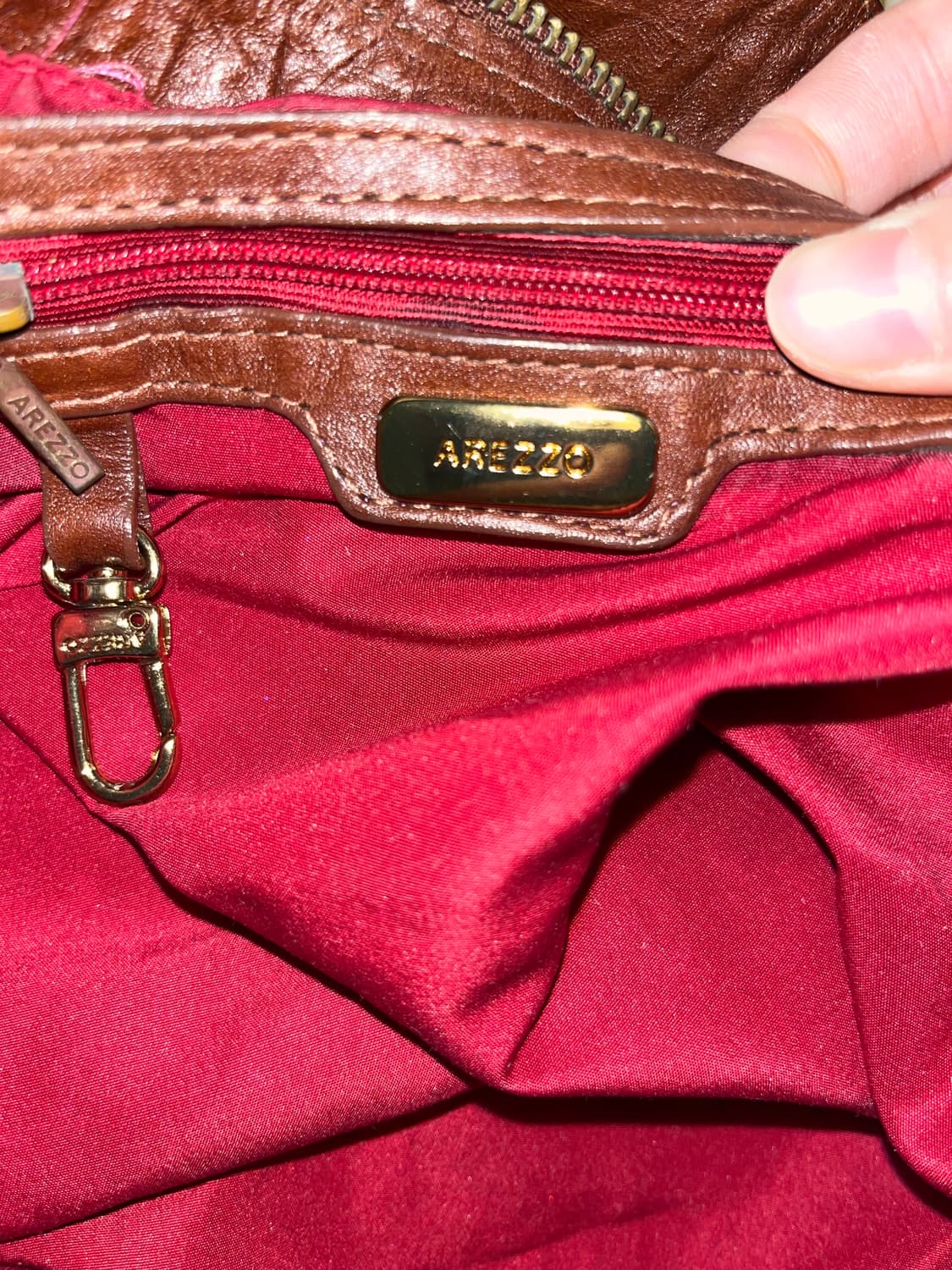 📦 Y2k Old leather redbrown Shoulder Bag 상품이미지10