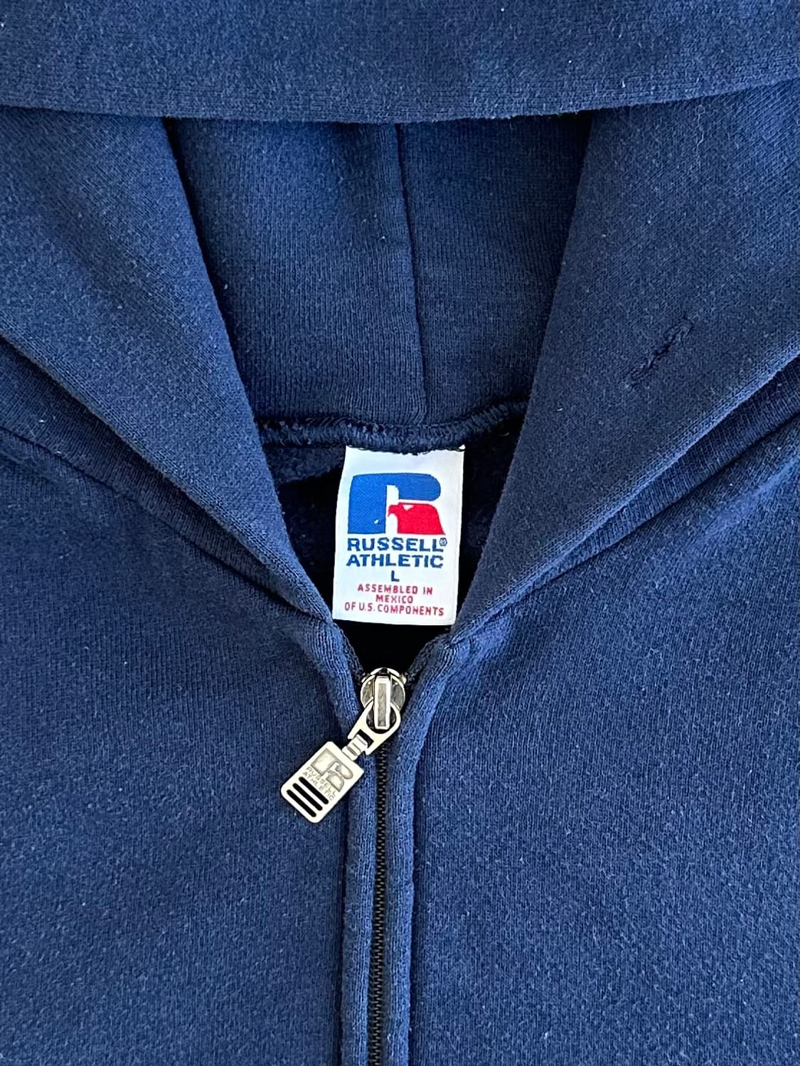 90s 빈티지 러셀 후드집업 네이비 L 상품이미지6