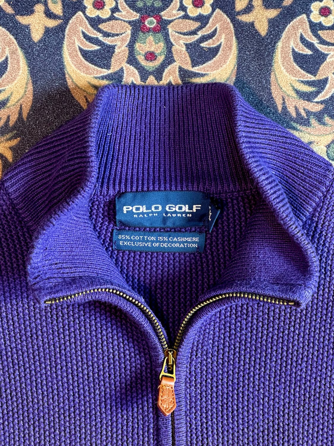 폴로 골프 쿼터집업 와플니트 상품이미지3