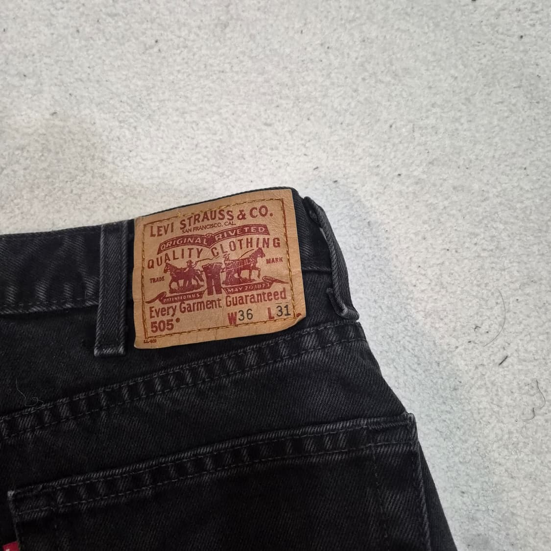 리바이스  505블랙진바지 36/31(상태좋음) 상품이미지3