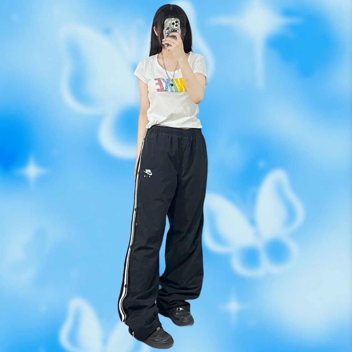 나이키 에어 사이드 라인 스냅버튼 우븐팬츠 상품이미지1