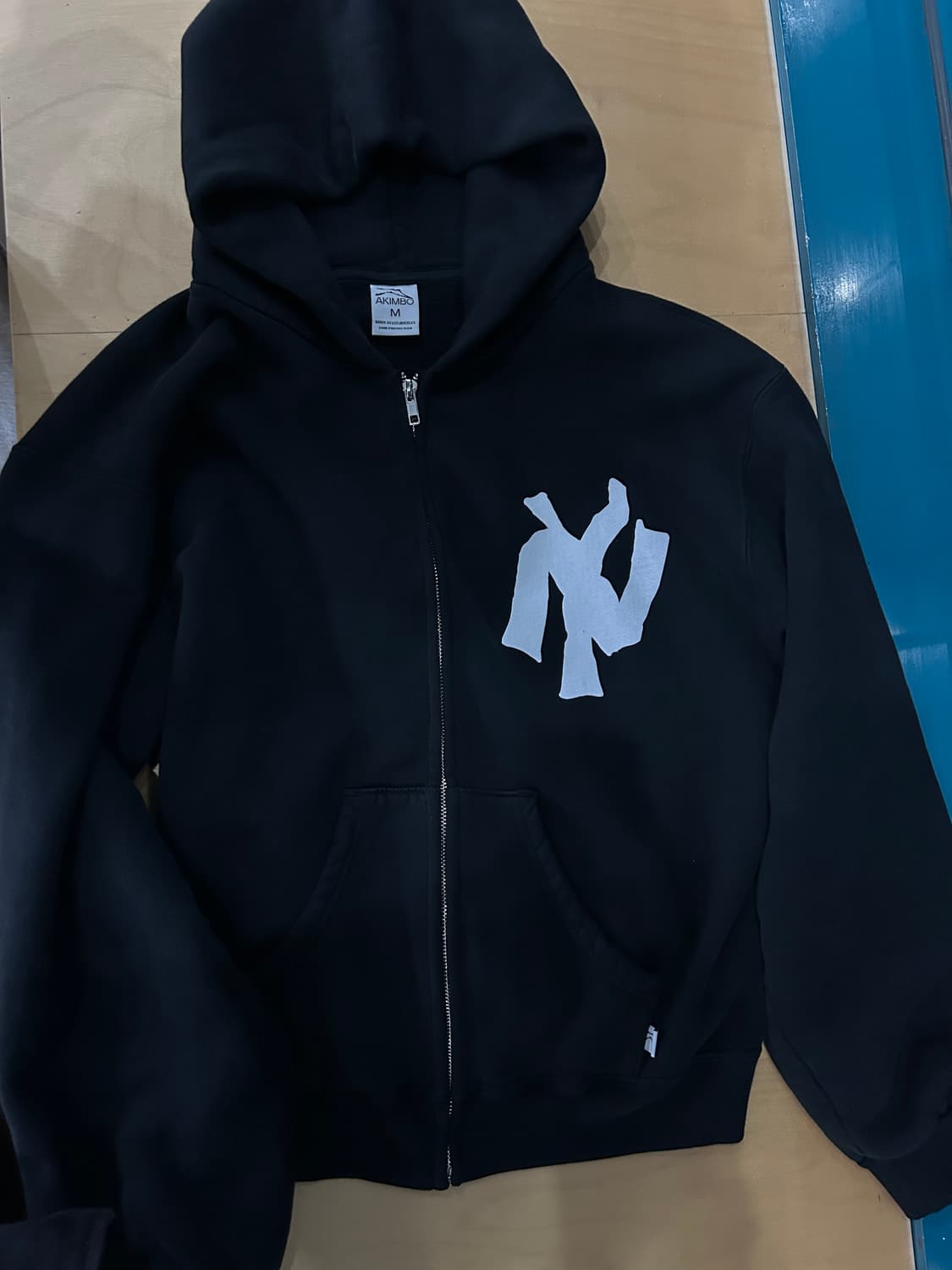아킴보클럽 NY 후드집업 black 상품이미지4