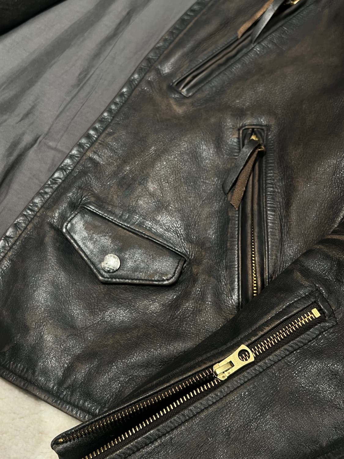 더블알엘 모토 레더 자켓 상품이미지4