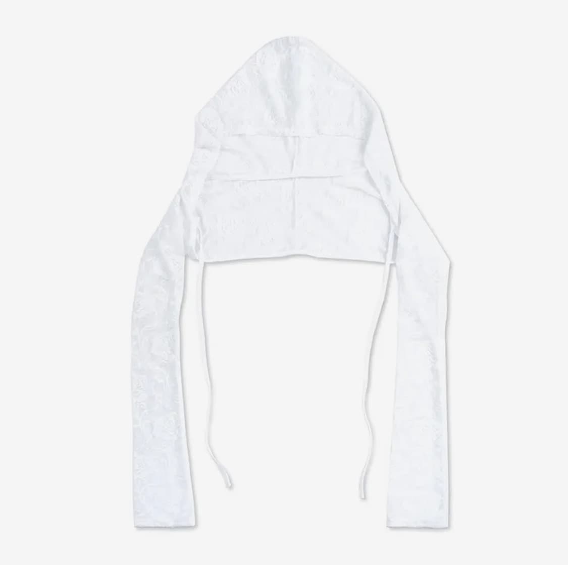 Taae 태 레이스 후디 볼레로 가디건 002 화이트 상품이미지1