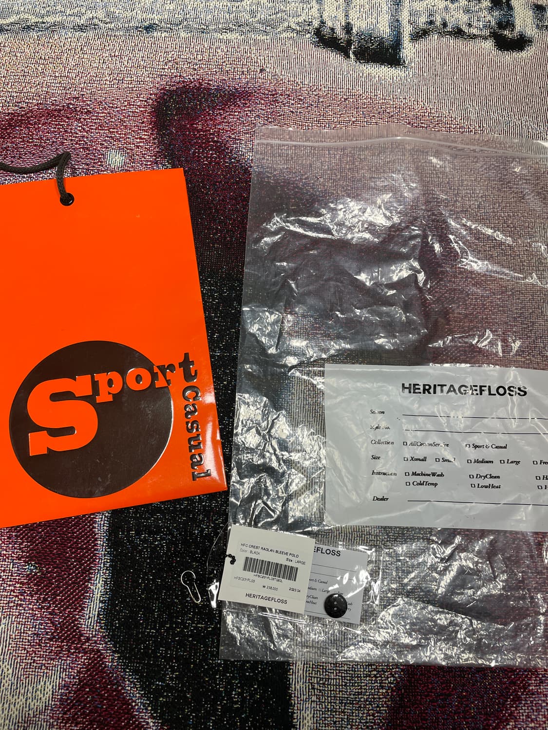 [L] hfc creft reglan sleeve polo black 상품이미지6