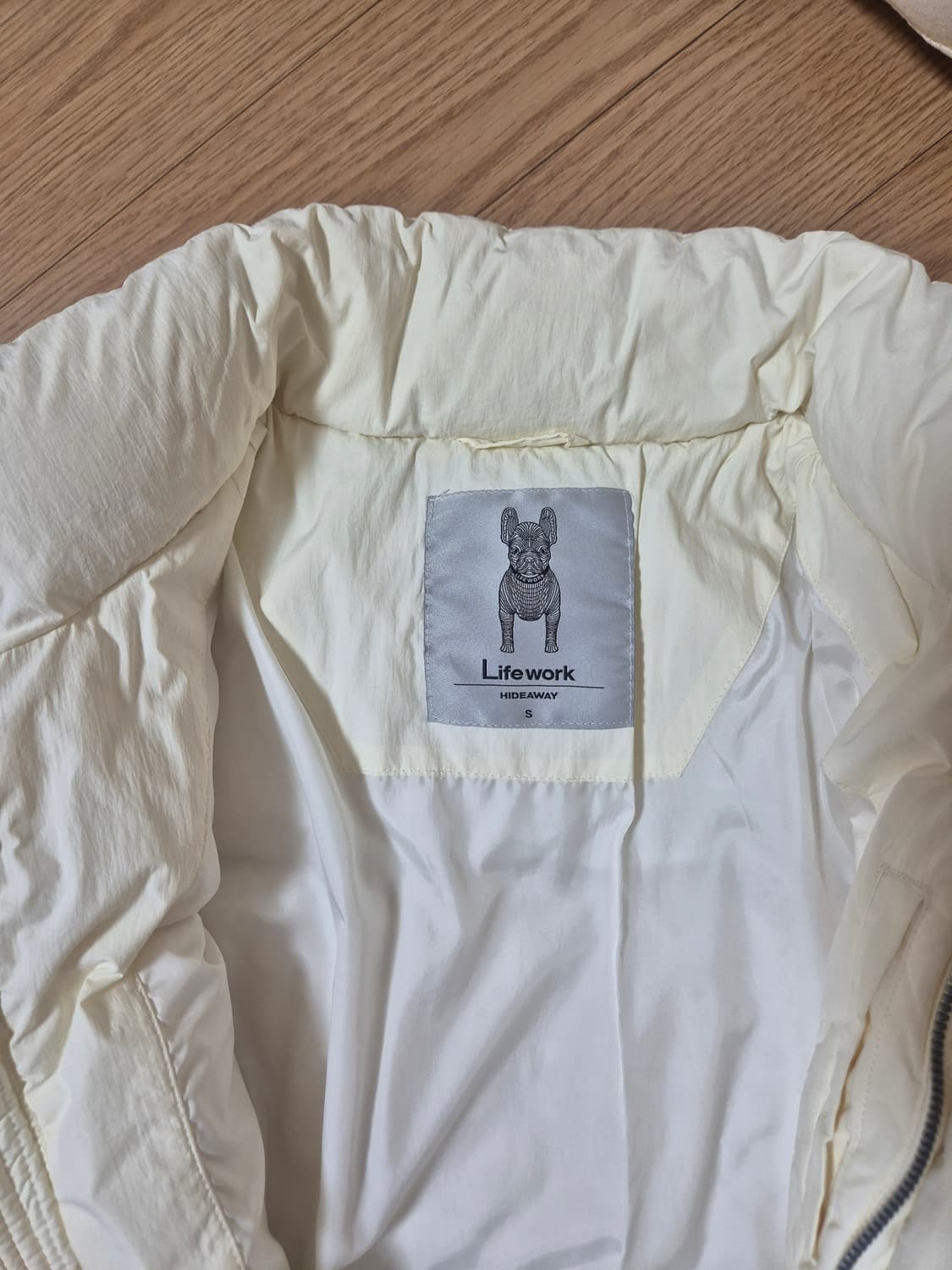 라이프워크 여성 숏패딩 S 오프화이트 상품이미지4