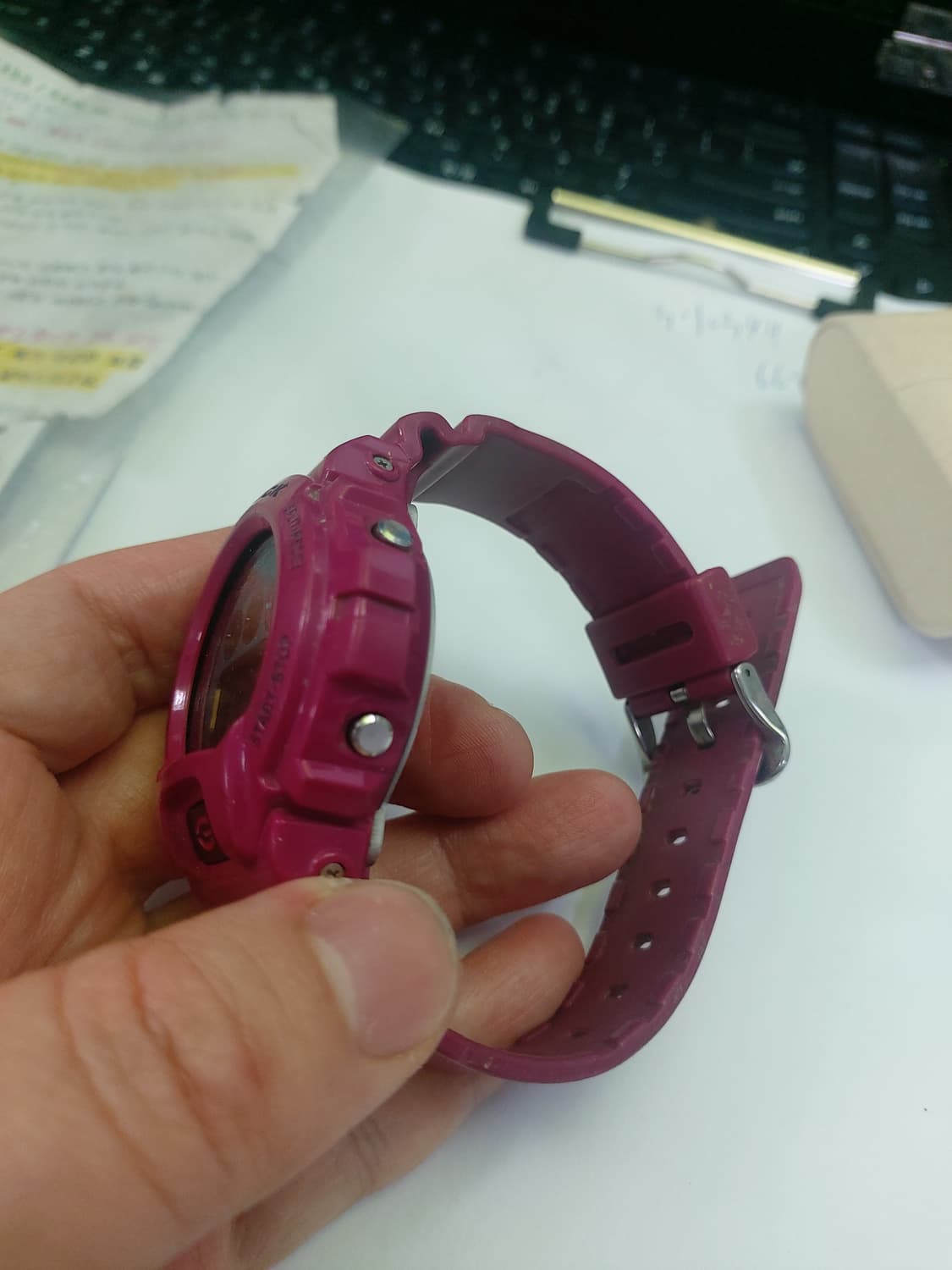 카시오 지샥 핑크색 전자시계 상품이미지2