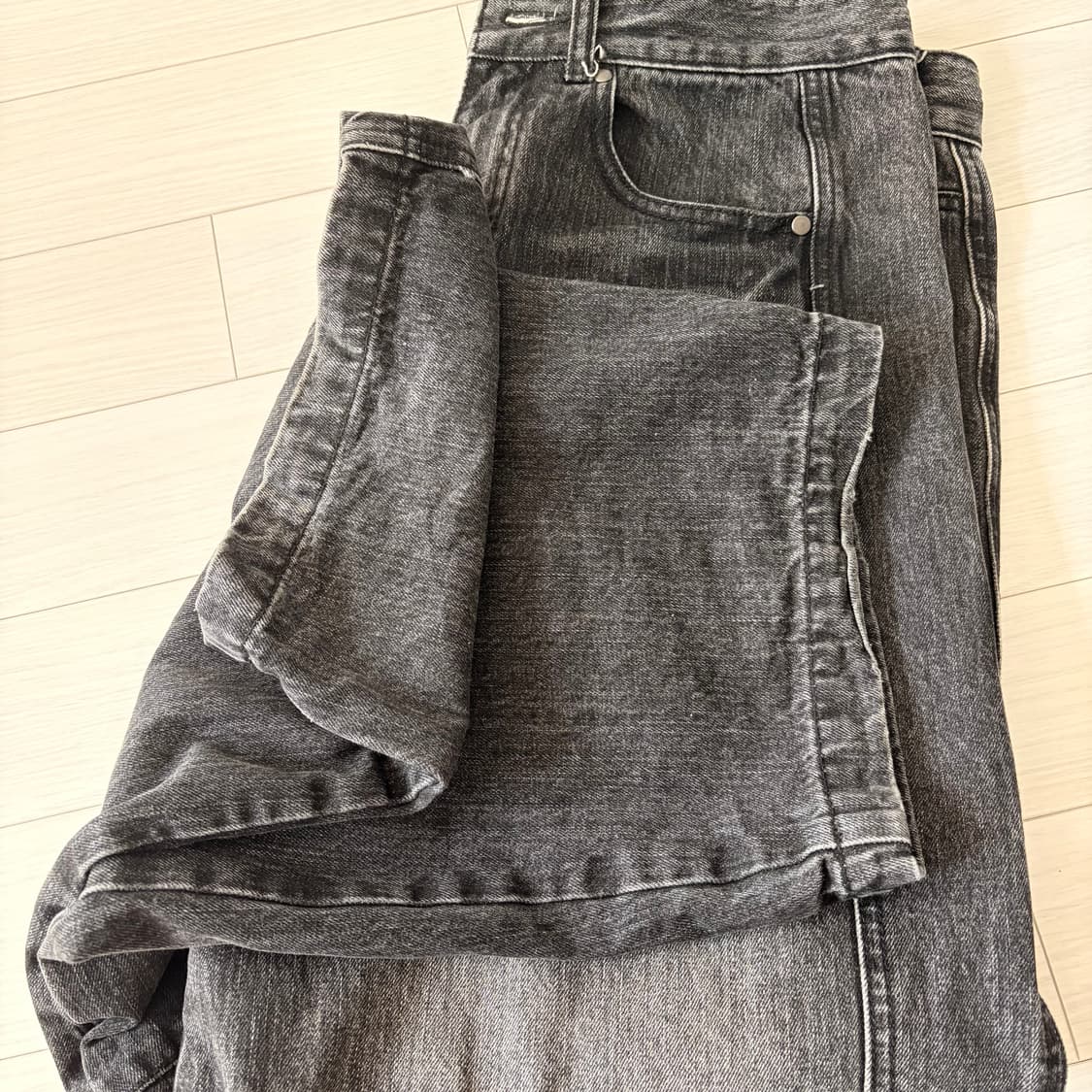 카락터 Vintage emblem denim pants / Black 0 상품이미지6