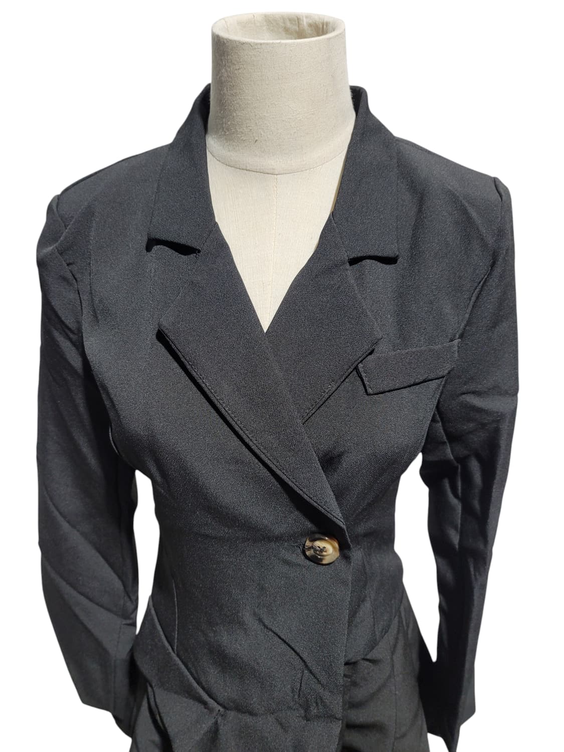 블랙원피스 투피스 오피스룩 하객룩 세미정장 44~55 상품이미지4