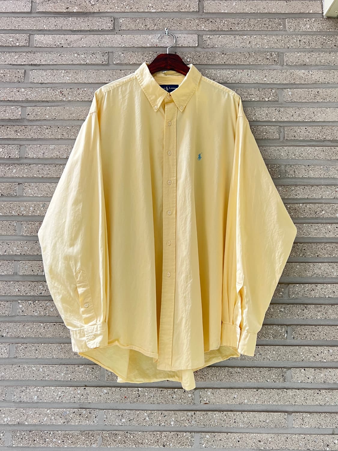 [2XL]폴로 랄프로렌 CLASSIC FIT 라이트옐로우 코튼 셔츠 상품이미지1