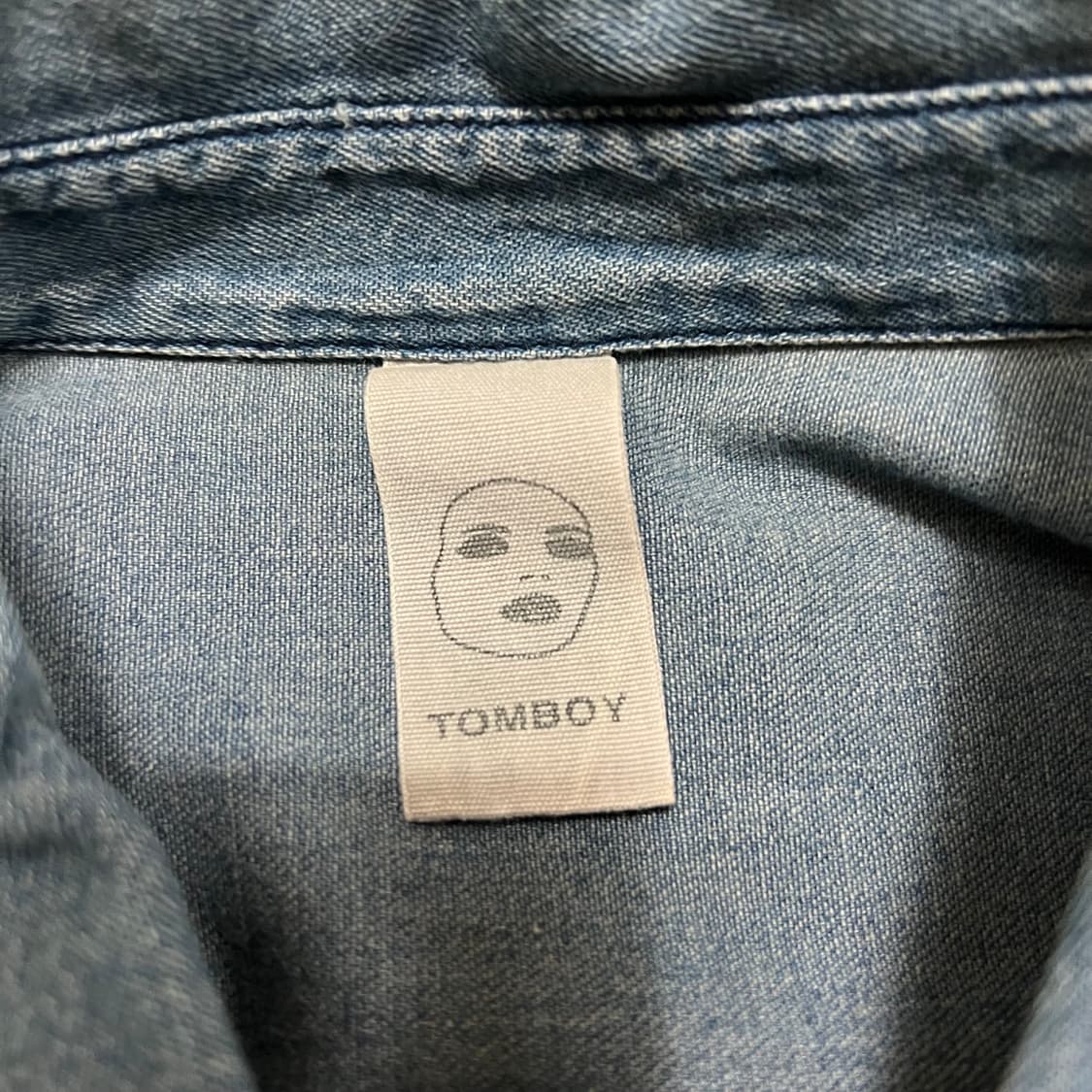 스튜디오 톰보이 여성 라운드햄 긴팔 데님셔츠 [중청] 85-92-160 상품이미지4