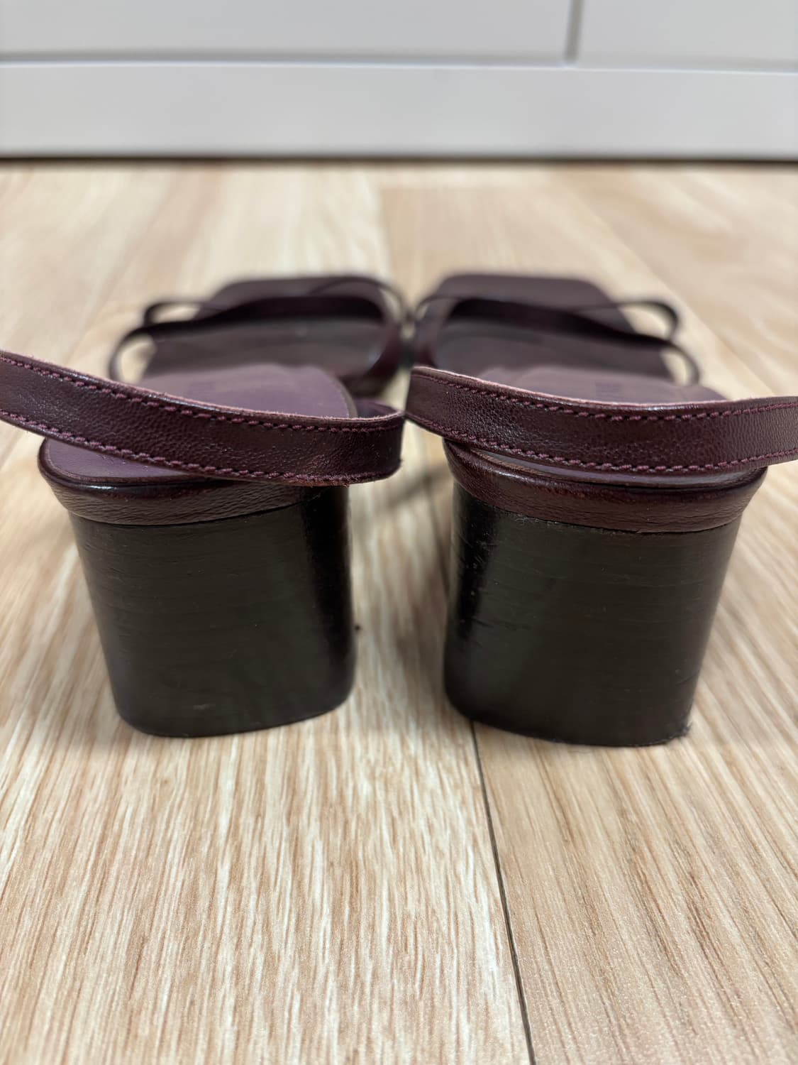 [37] 바이파 레나타 가죽 슬링백 샌들 멀롯 상품이미지5