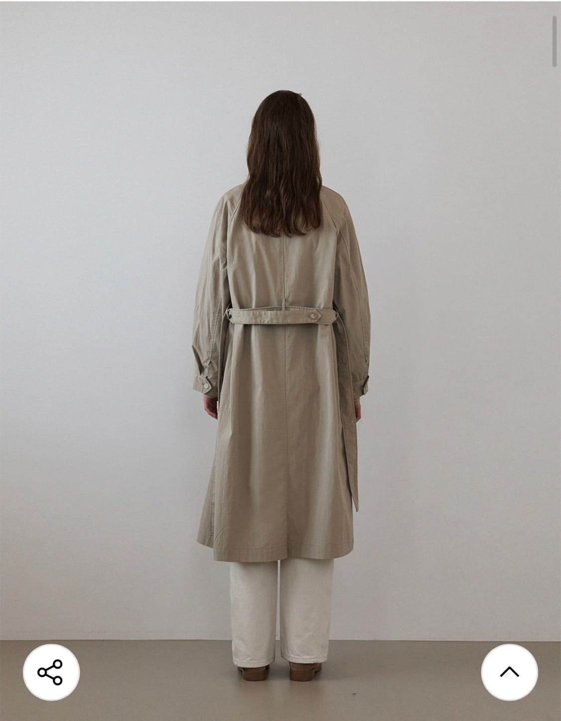 하네 벨티드 롱 트렌치 코트 베이지  상품이미지4