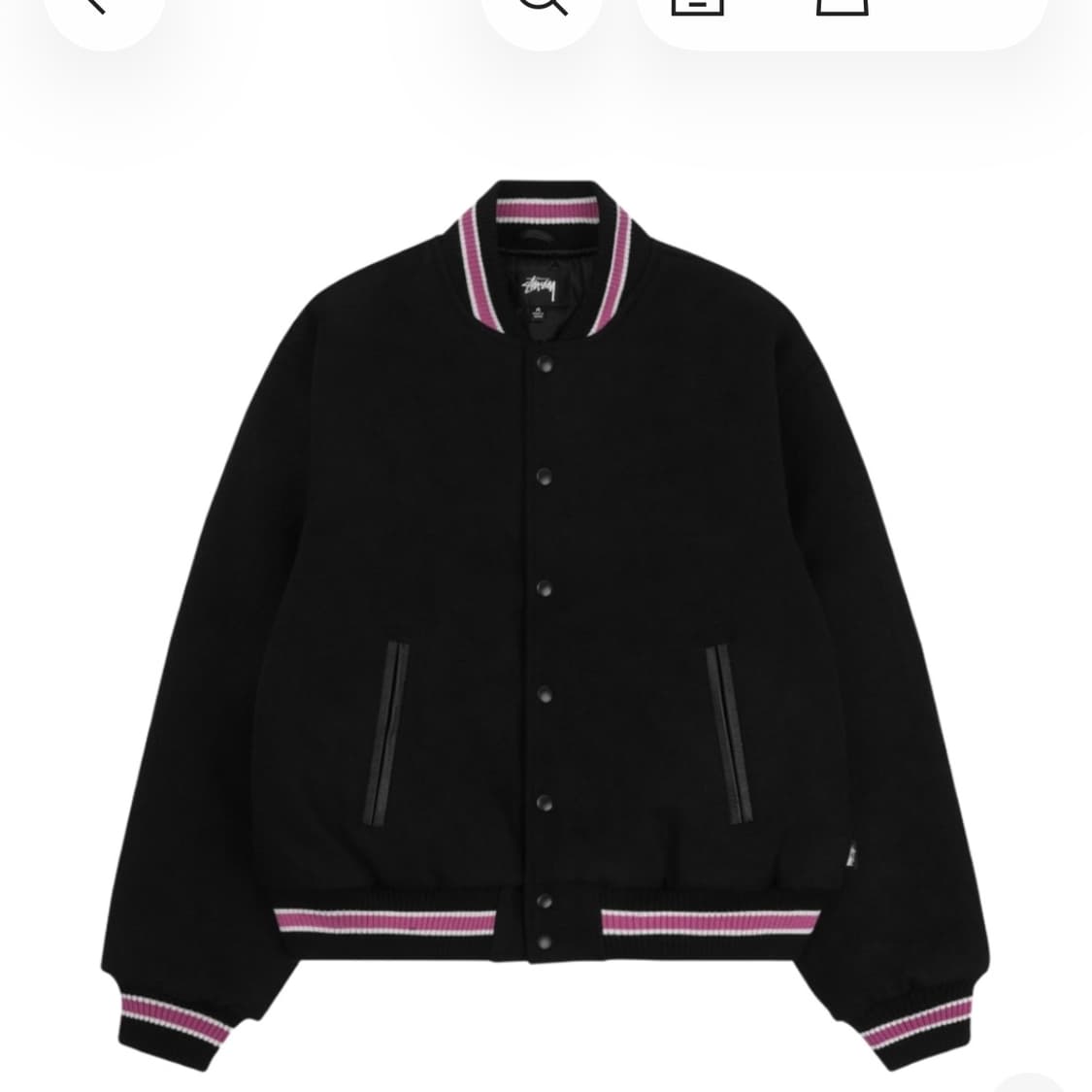 [S] 스투시 토크 멜튼 바시티 자켓 상품이미지2