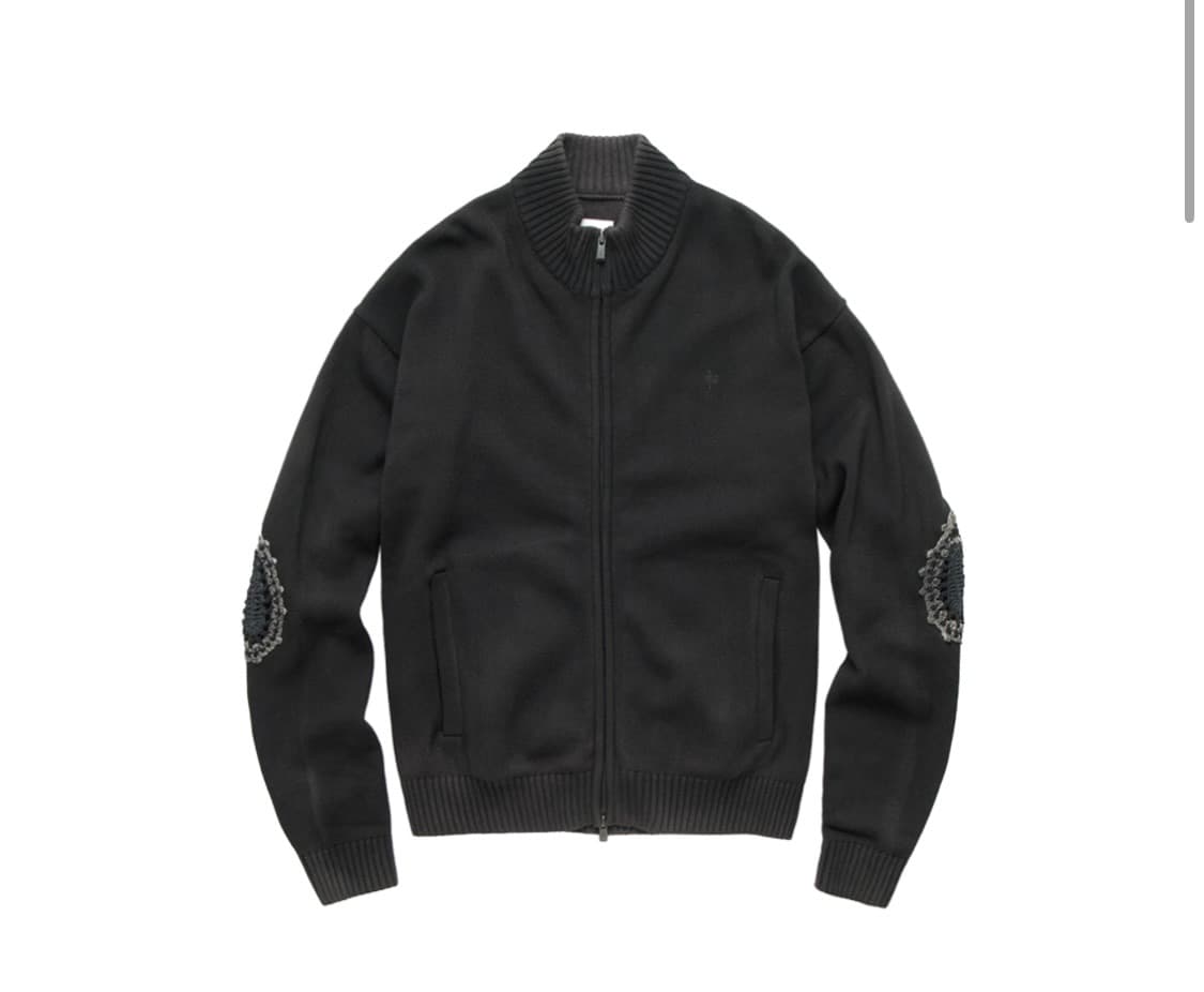 [4] 폴리테루 트랙니트집업 차콜 상품이미지1