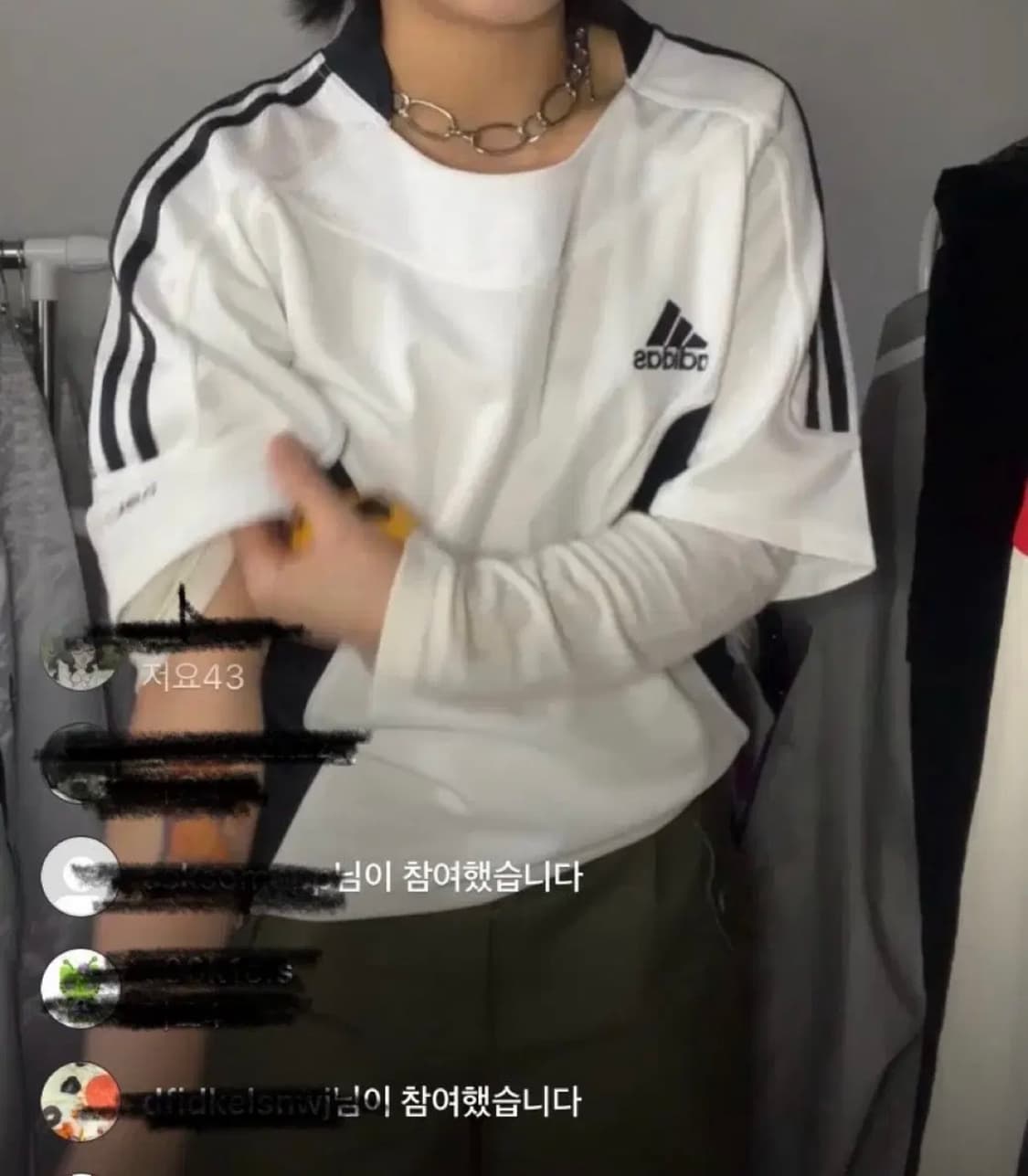 빈티지 일본 아디다스 반팔 져지 티셔츠 블랙앤 화이트 상품이미지2