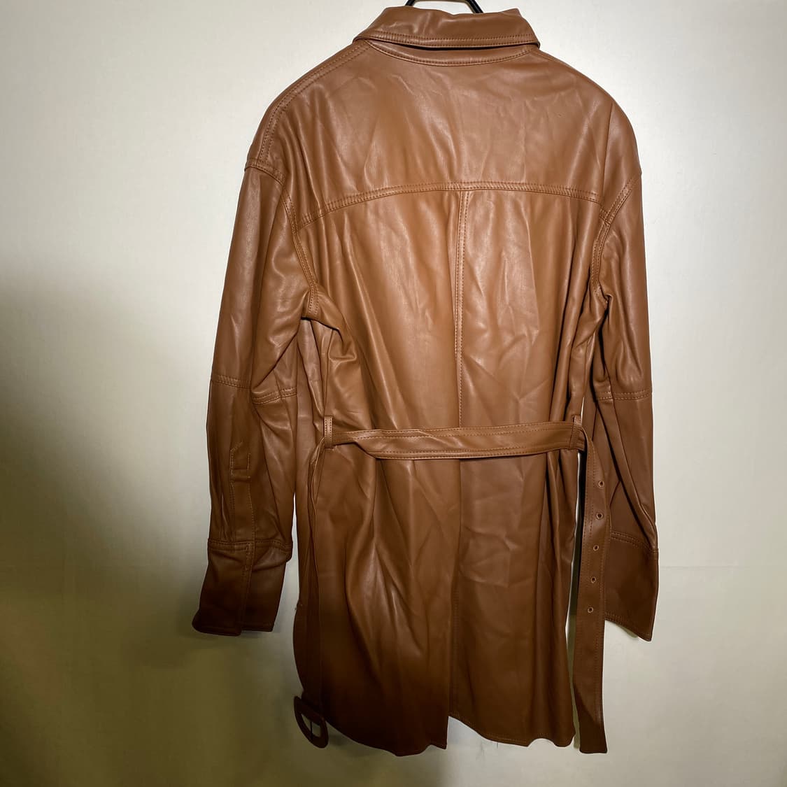 자라 여성 롱 가죽자켓 S-M 상품이미지5