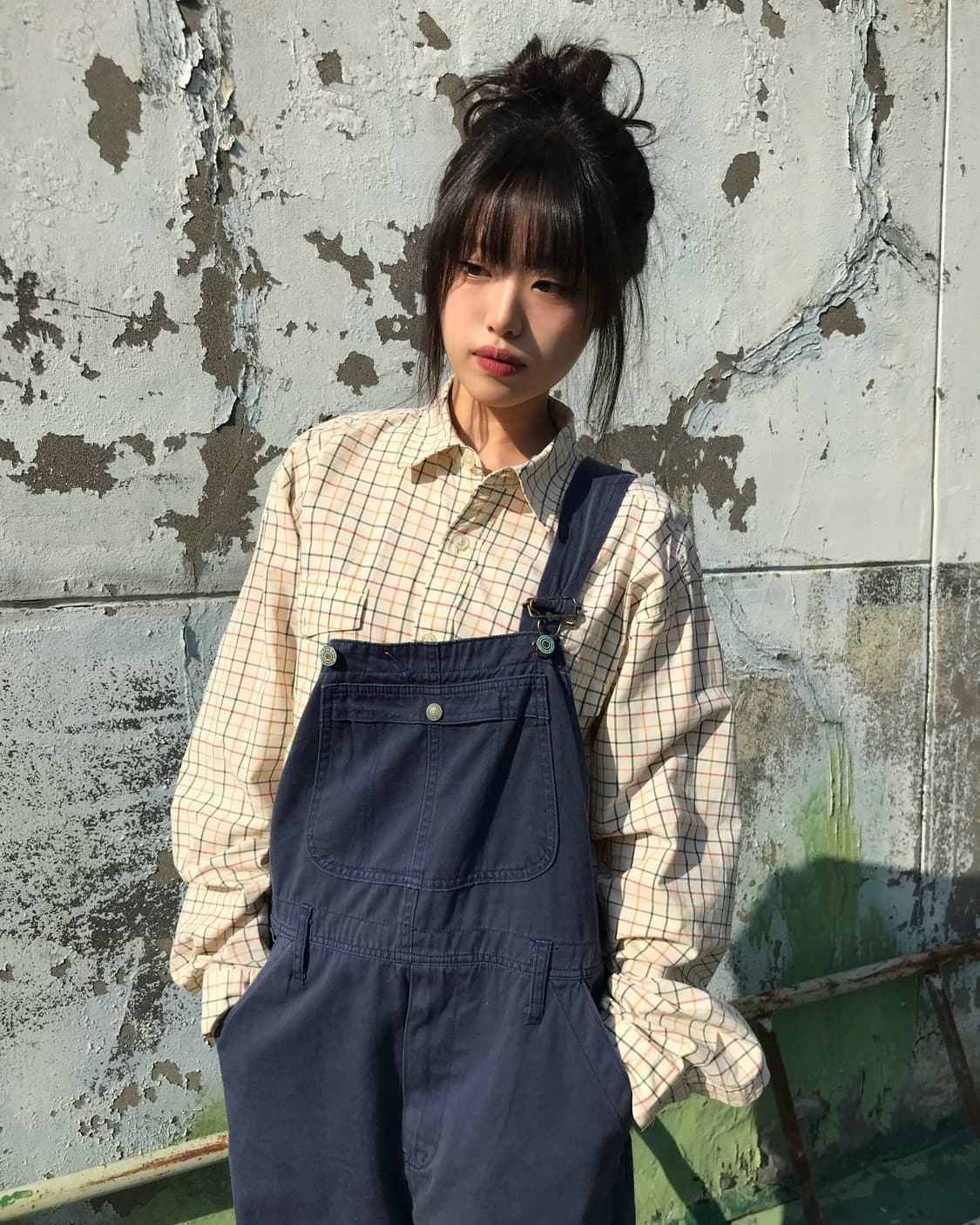 빈티지 네이비 멜빵 상품이미지2