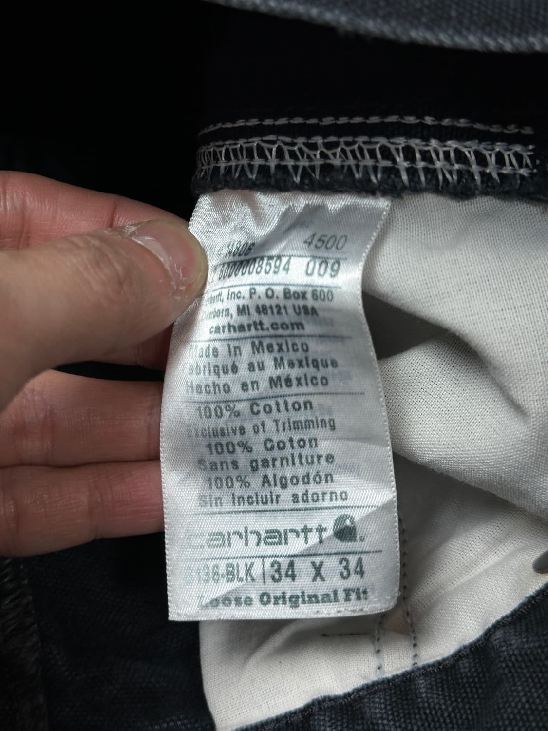 OG 칼하트 B136 더블니 블랙 칼하트 썩블니 워크팬츠 상품이미지9