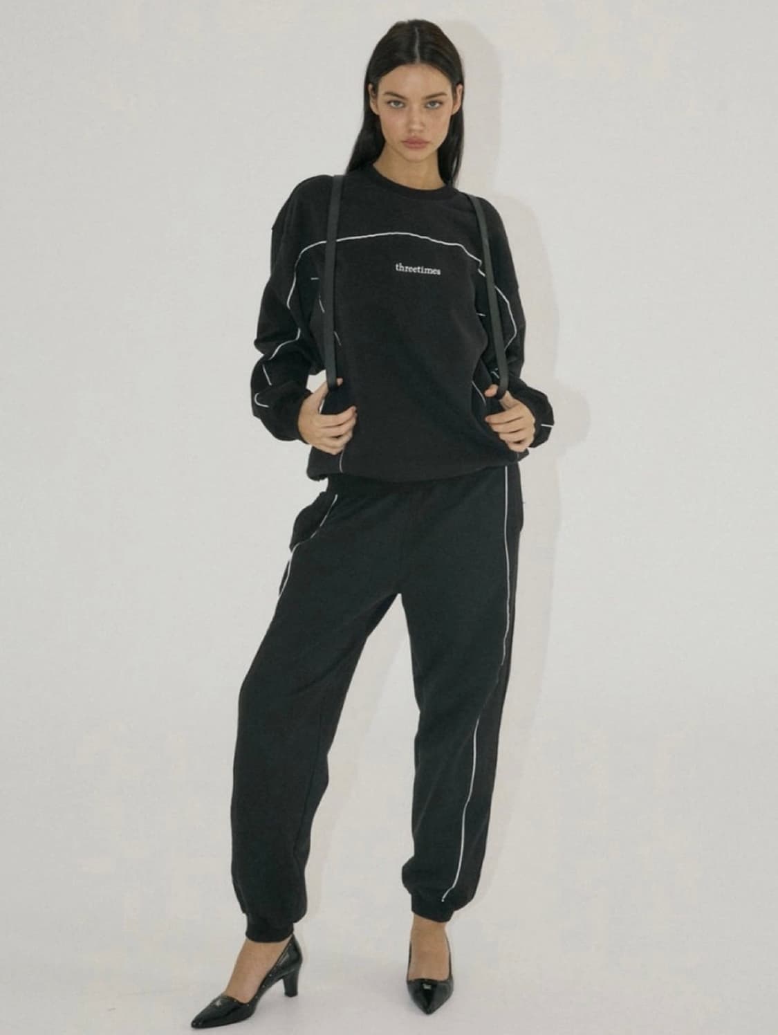 쓰리타임즈 파이핑 맨투맨  상품이미지2