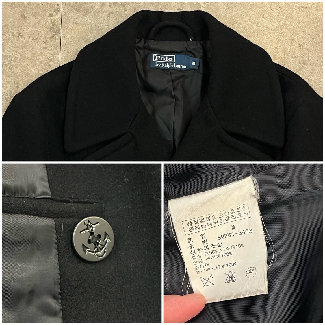폴로 랄프로렌 코트 블랙 M #csz2301 상품이미지5