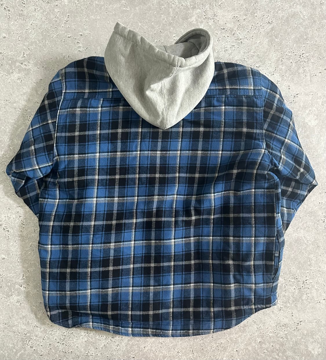 MOOSE CREEK 크릭 블루 체크 후드 셔츠 상품이미지3