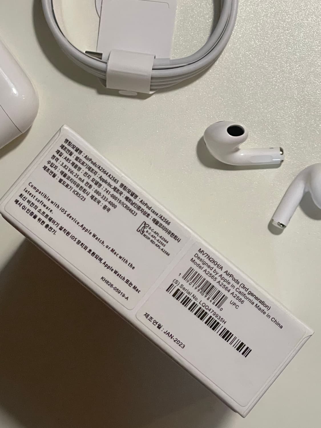 애플 에어팟 A2566 새상품급 풀박 상품이미지5