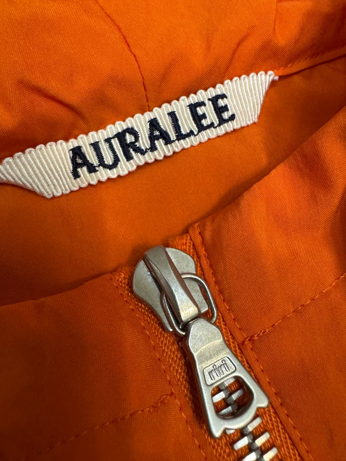 [4] 오라리 워시드 나일론 웨더 코튼 집업 풀오버 오렌지 상품이미지2