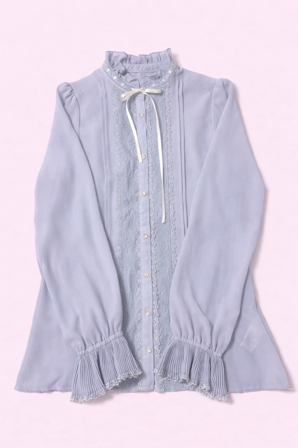 엑시즈팜 레이스 프릴 로걀 블라우스 상품이미지1