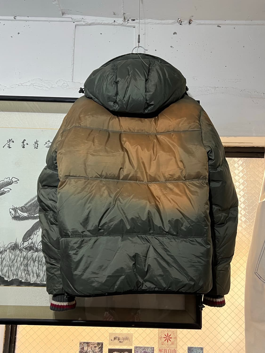 디젤 카키 구스다운 파카 상품이미지9