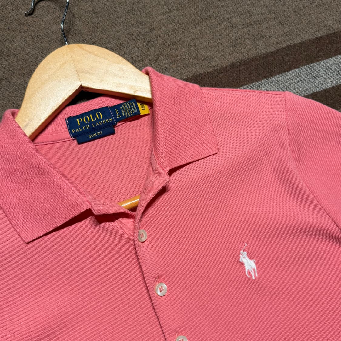 폴로랄프로렌 여성 슬림 피케 반팔 s 상품이미지2