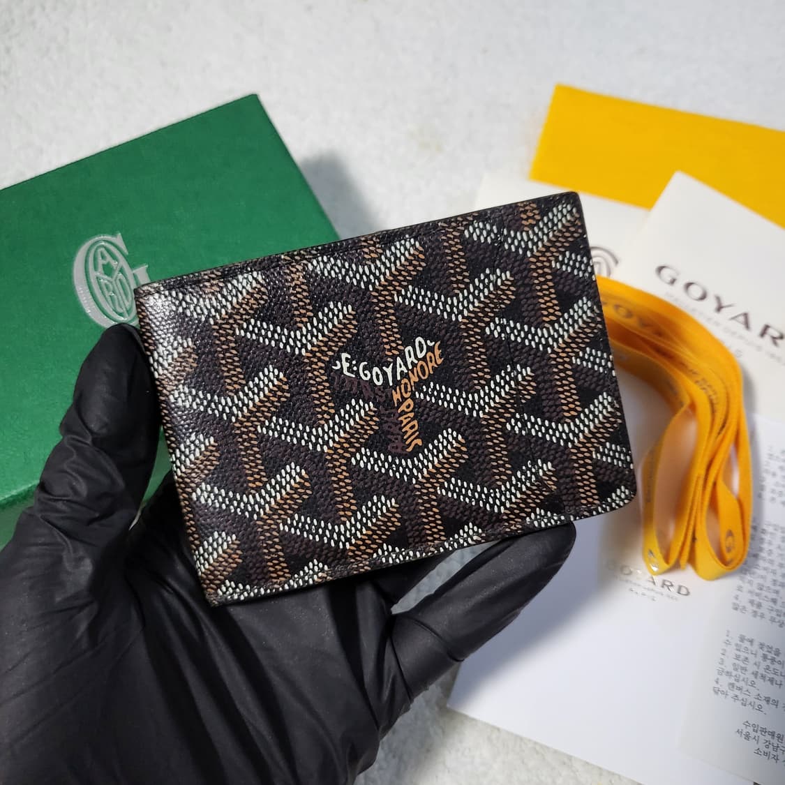 [풀구성] 고야드 인서트 빅투아르 카드지갑 블랙 상품이미지2