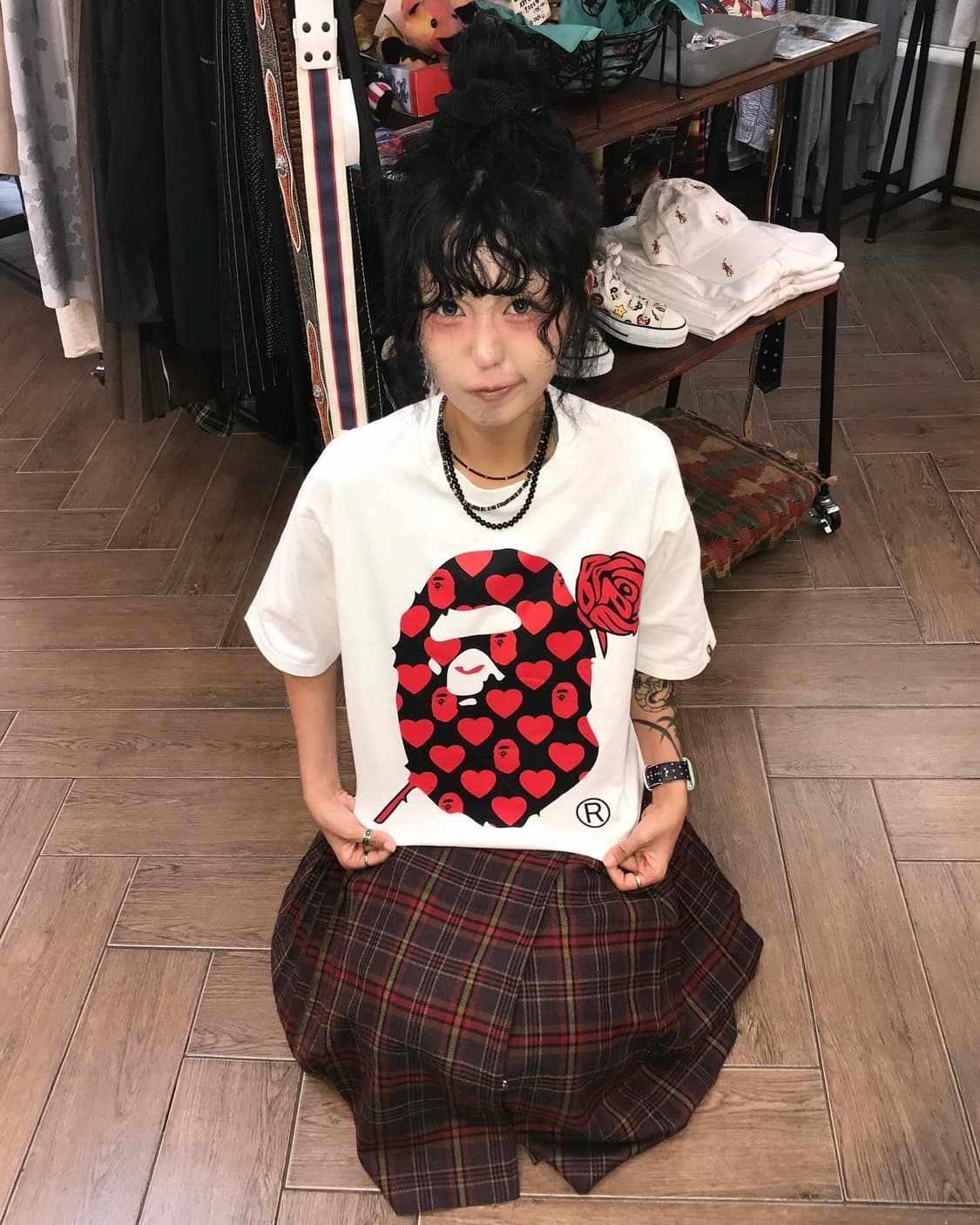Bape Happy Valentin's Day Big Saru Tee 상품이미지1