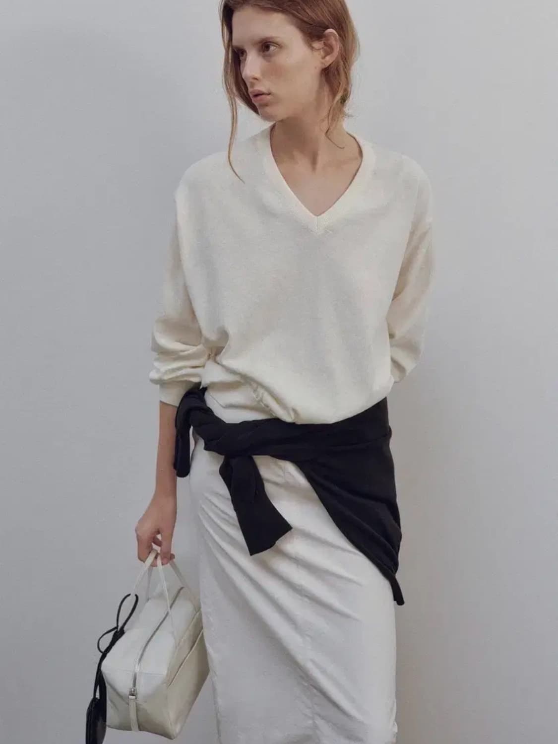 낫띵리튼 Pipley v-neck pullover (Ivory) s 상품이미지4