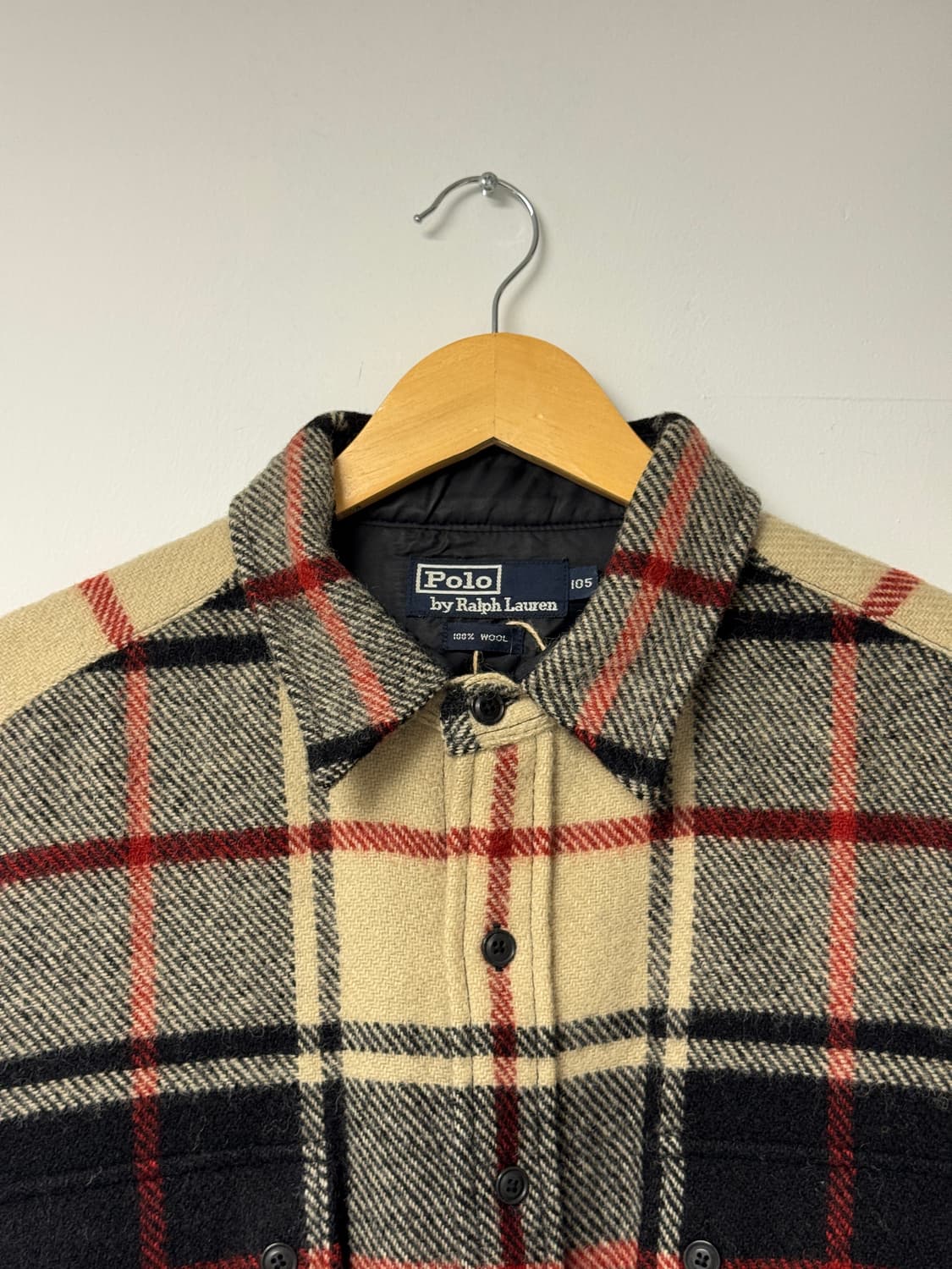 폴로랄프로렌 체크 헤비 울셔츠자켓 90s XL 상품이미지2