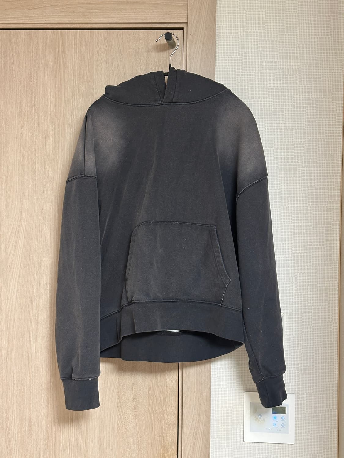 빅유니온 X 후디진호 패이디드 크롭 후드 (그레이) 상품이미지1