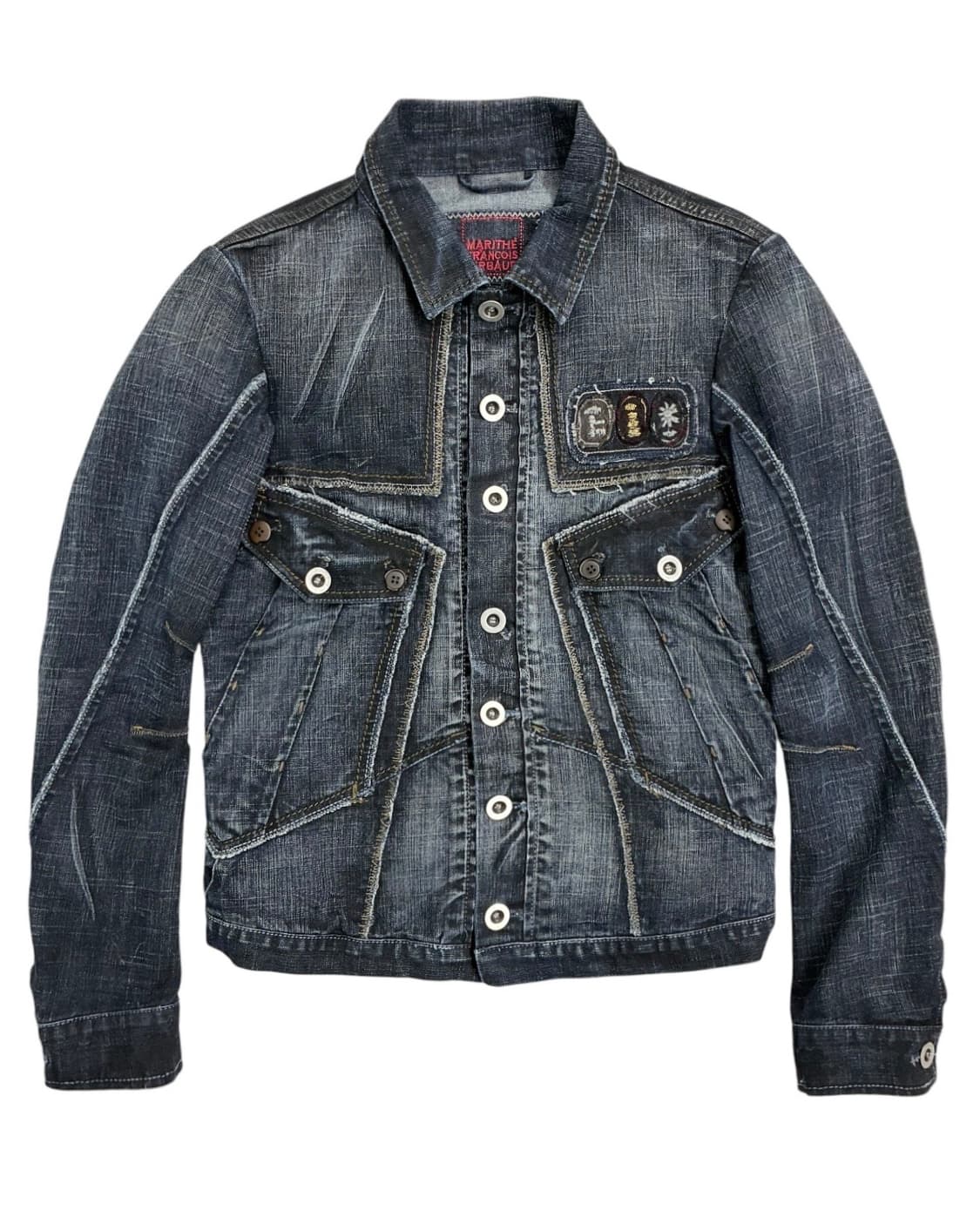 2000’s 저버드 스타 패널 데님 자켓 상품이미지2