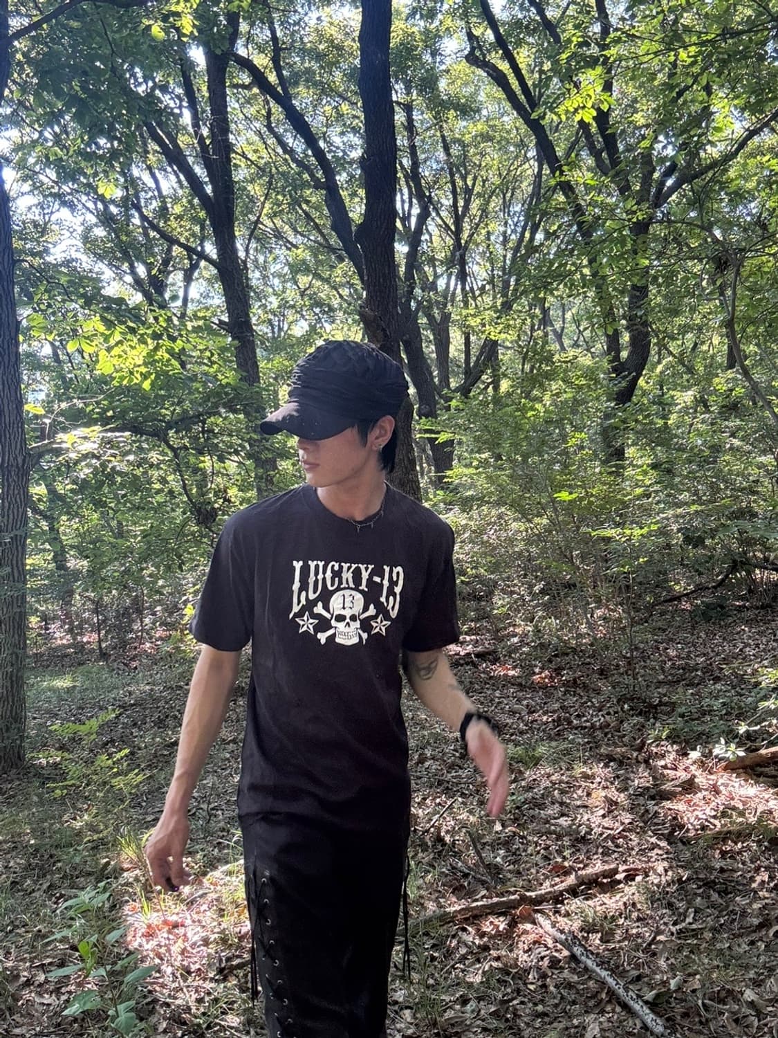 “Unknown” Lucky-13 Skull Print Tee 상품이미지5