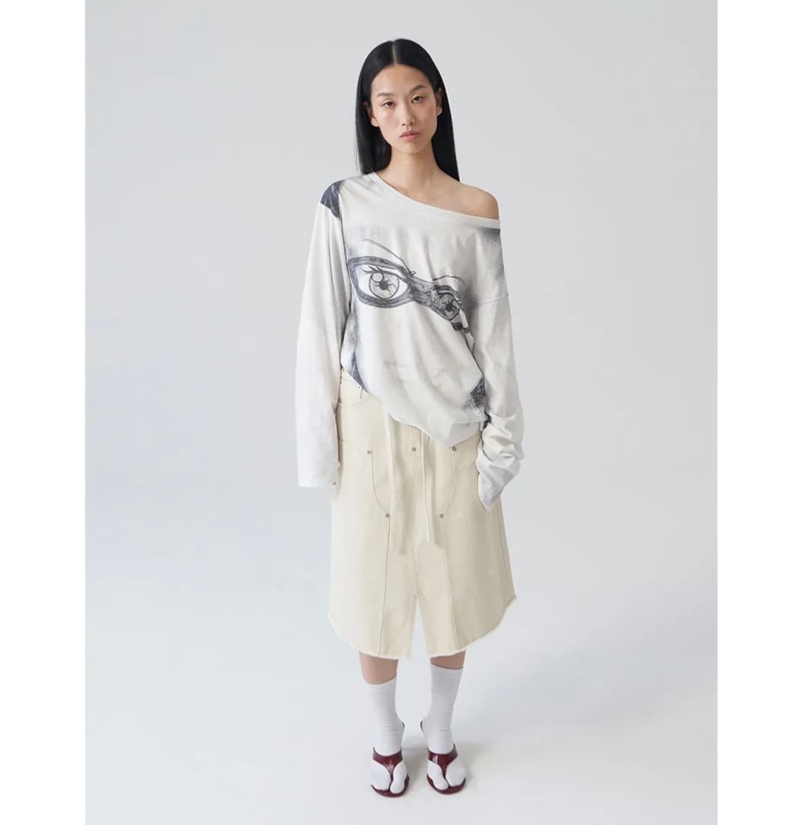 경 Villain Long Sleeve tee_White 상품이미지5