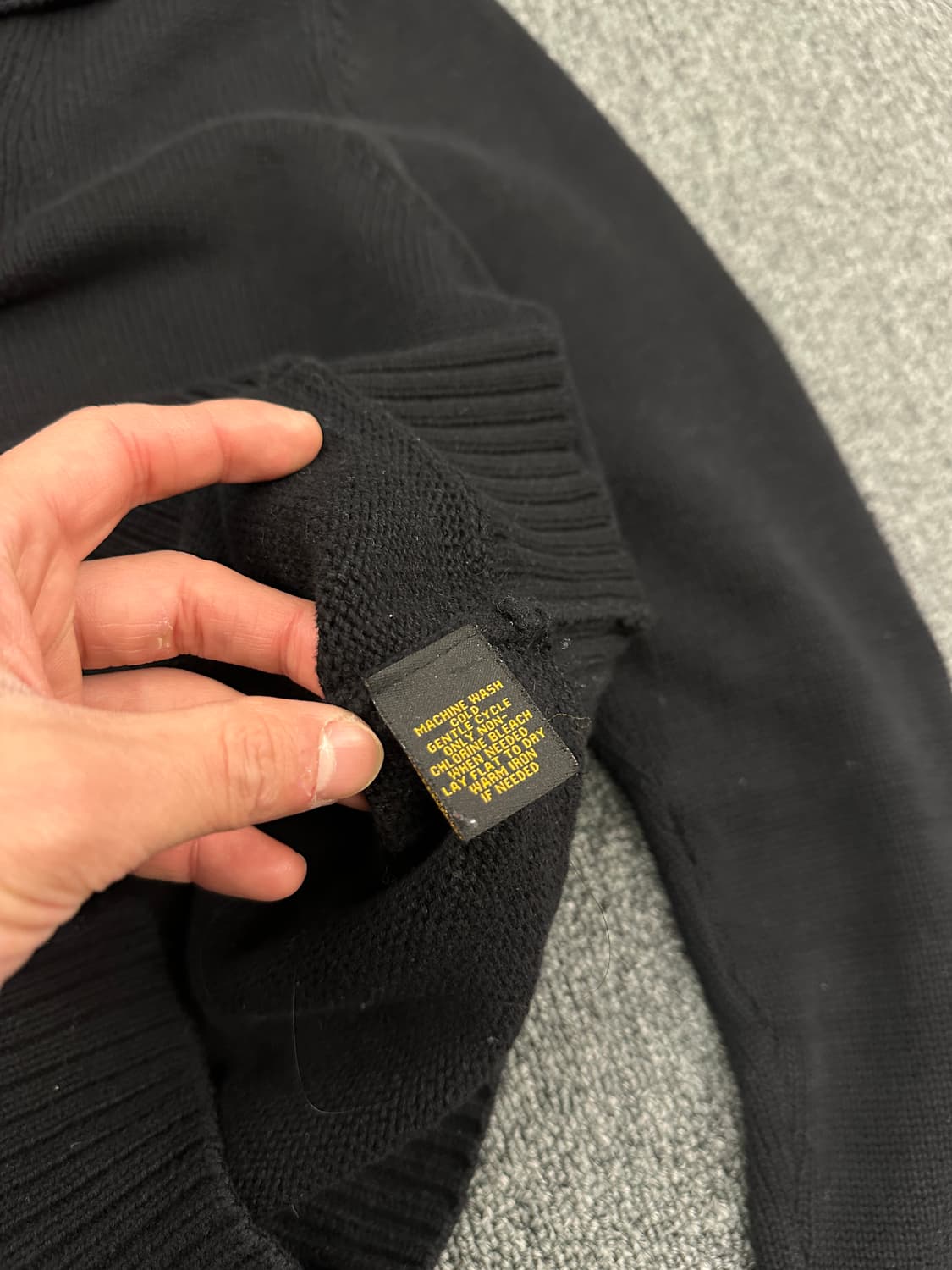 M) LRL 랄프 로렌 블랙 니트 스웨터 상품이미지5